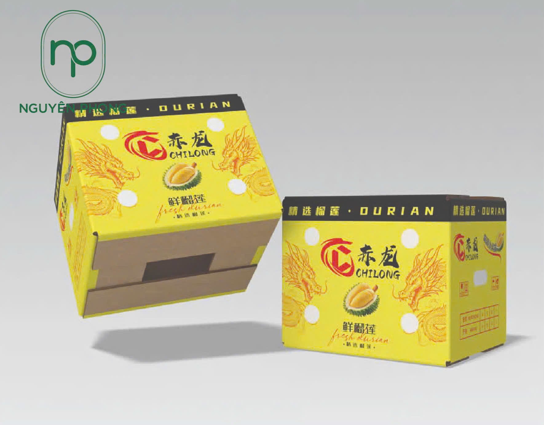 Hộp sầu riêng giúp sản phẩm trở nên bắt mắt hơn